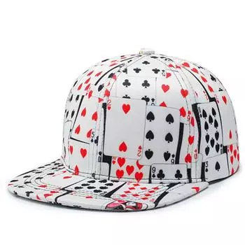 Новинка 2019 года, бейсболка Cappellino с принтом в стиле хип-хоп из хлопка и покера для женщин, унисекс, модная уличная модная кепка Casquette Homme Bone Snapback Hat