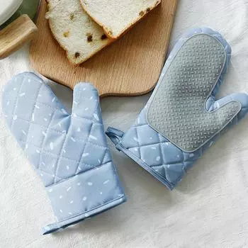 Новинка 2020, 1 пара перчаток для микроволновой печи, барбекю, духовка для выпечки, прихватки для приготовления пищи, термостойкие кухонные варежки