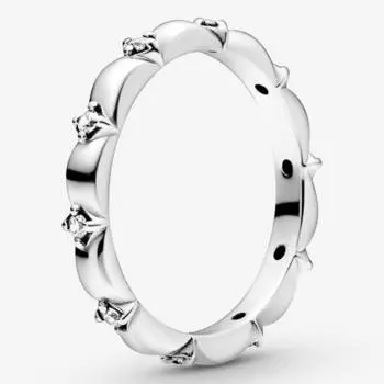 Новинка 2020, кольцо из стерлингового серебра 925 пробы, кольцо с блестящими лепестками и кристаллом Cz для женщин, подарок на свадьбу, модные украшения 10