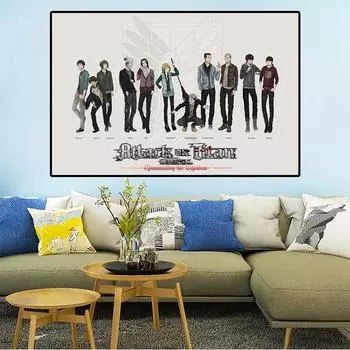 Новинка 2021 года, японское аниме «Атака Титанов», холст, картина, постер, настенное искусство, декор для спальни, Декор в гостиную, холст, художественные фотографии 21cm30cm NoFrame