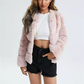 Новинка 2022 года, элегантное пальто, верхняя одежда, женское зимнее пальто из искусственного меха, теплая куртка из норкового меха для женщин, меховые куртки, женская зимняя одежда S белый