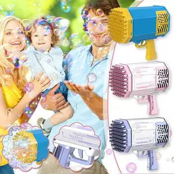 Новинка 2022 года, электрическая машина для изготовления пузырей с 69 отверстиями, мыльный пузырь, пузырь для ванной, уличные игрушки для детей, 100 мл C