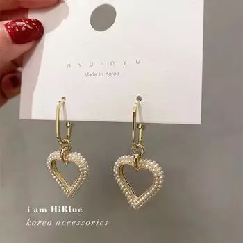 Новинка 2022 года, длинные серьги Love, инкрустированные бриллиантами, женские сетчатые универсальные серьги для пар знаменитостей, подарок