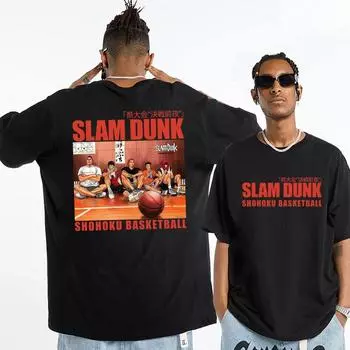 Новинка 2022 года, футболка с японским аниме Slam Dunk для женщин унисекс, летняя модная футболка с коротким рукавом, хлопковые футболки унисекс, топы