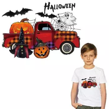 Новинка 2022 года, Хэллоуин, утюг на парчах, термопресс, аппликация парчей, толстовки Ropa, наклейки на одежду своими руками, термопереносные художественные ремесла 8x5.7cm