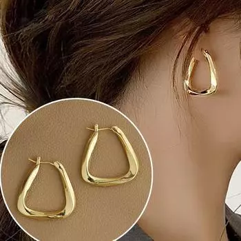 Новинка 2022 года, корейские металлические круглые серьги-кольца для женщин, модные милые серьги золотого, серебряного цвета, очаровательные серьги в стиле панк, минималистичные ювелирные изделия