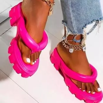 Новинка 2022 года, однотонные тапочки, модный дизайн, женские шлепанцы, женские летние тапочки на толстой подошве, женские тапочки с открытым носком 36 чёрный