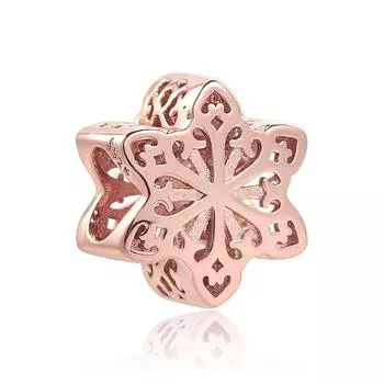 Новинка 2022 года, розовое золото, цветок, крылья ангела, снежинка, сердце, клипсы, бусины, подходят оригинальные подвески, серебро 925, браслет, сделай сам, женские ювелирные изделия