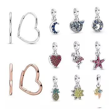 Новинка 2022 года, серьги серебряного цвета, асимметричные серьги-кольца в форме сердца, подходят для женщин, серьги с прозрачным кубическим цирконием, ювелирные украшения, подарок