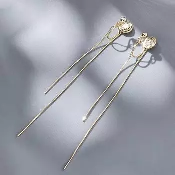 Новинка 2022 года, зажимы для ушей с длинной кисточкой и серьгами от комаров, женские клипсы на длинные серьги