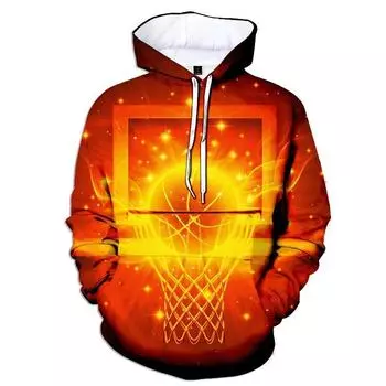 Новинка 2023 года, баскетбольная толстовка с капюшоном для мужчин, осенняя толстовка с 3D-принтом, крутая спортивная одежда с длинным рукавом, повседневная уличная одежда большого размера S