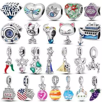 Новинка 2023 года, бусины Plata De Ley из стерлингового серебра 925 пробы, супер дневные бусины для изготовления ювелирных изделий, женские очаровательные бусины