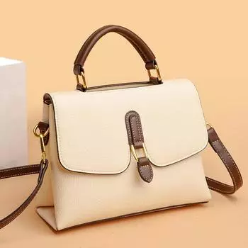 Новинка 2023 года, кожаная сумка, сшитая в тон автомобиля, женская сумка из воловьей кожи, универсальная косая сумка на одно плечо, сумка через плечо чёрный