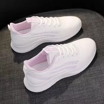Новинка 2023 года, легкая нескользящая дорожная обувь для мам с мягкой подошвой, дышащая спортивная обувь 35 бежевый
