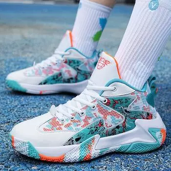 Новинка 2023 года, легкие баскетбольные кроссовки, дышащая удобная спортивная обувь, тренировочные кроссовки унисекс, спортивные кроссовки для мужчин и женщин 36