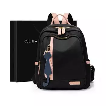 Новинка 2023 года, легкий водонепроницаемый рюкзак из ткани Оксфорд с большой вместительной холщовой черной школьной сумкой, длина 25 см, ширина 12 см, ширина 32 см чёрный