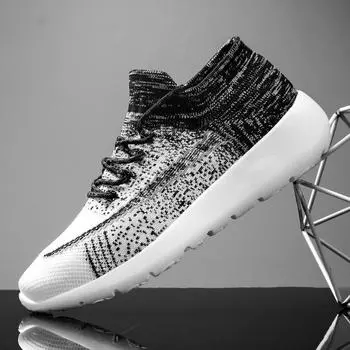 Новинка 2023 года, летающие тканые кроссовки, мужская сетчатая обувь, спортивная обувь для пап, большие размеры, дышащие легкие носки, обувь 39 оранжевый