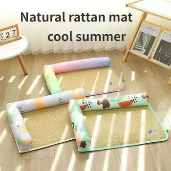 Новинка 2023 года, летний коврик для домашних животных, коврик для льда, коврик из ротанга для питомника, который можно стирать и нелегко деформировать. 50*40(M)