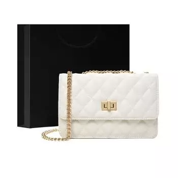 Новинка 2023 года, маленькая сумка с ароматным ветром и бриллиантовой цепочкой, модная летняя сумка через плечо, женская сумка, длина 20 см, высота 13 см, ширина 6 см белый