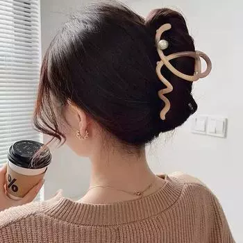 Новинка 2023 года, модные металлические когти для волос с бантом, ретро кофейные заколки для волос, заколки для волос, заколки, головные уборы для женщин и девочек, аксессуары для волос