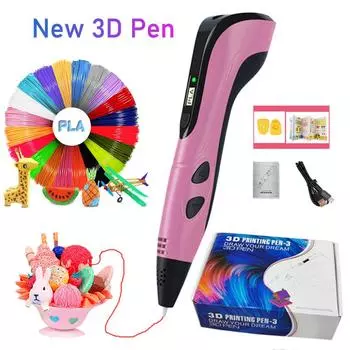 Новинка 2023 года, набор ручек для 3D-печати с PLA-нитью для детей, детский день рождения, Рождество, креативный подарок «сделай сам», ЖК-дисплей
