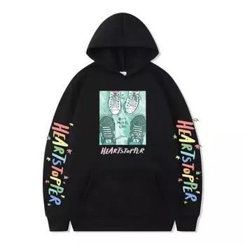 Новинка 2023 года, осень/зима, утолщенная плюшевая толстовка с принтом, мужской и женский топ, плюшевый свитер M