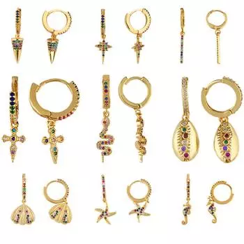 Новинка 2023 года, серьги-крестики, европейские и американские модные серьги с инкрустацией цвета бриллианта, креативные модные женские серьги, ювелирные изделия