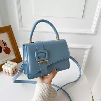 Сумка-кошелек через плечо Internet Celebrity Versatile Texture Handbag Корейская версия Простая и модная одно плечо Texture Small Square Bag красный