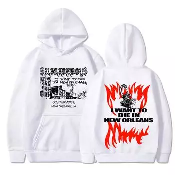 Новинка 2023 года, толстовка с капюшоном $uicideboy, Suicide для мальчиков, Новый Орлеан, музыкальный альбом, эстетический свитшот, пуловер в стиле хип-хоп, рэп, уличная одежда 2XL