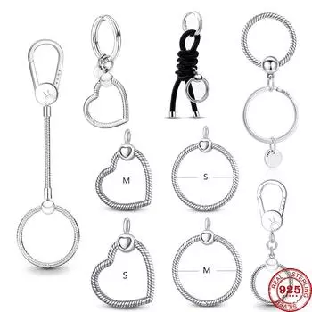 Новинка 2023 года, ювелирные изделия из стерлингового серебра 925 пробы, модное ожерелье, брелок для ключей, подходит для оригинальных подвесок и подвесок, сделай сам, для женщин, подарок