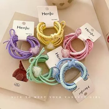 Новинка 2023 года, веревки для волос ярких цветов, корейские эластичные ленты для волос, элегантные резинки-понятилы, петли для волос для женщин и девочек, аксессуары для волос
