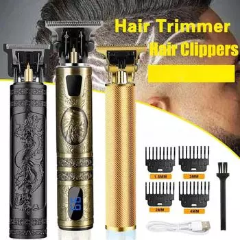 Новинка 2023 года, винтажная машинка для стрижки волос T9, мужская электробритва, перезаряжаемый триммер для волос, машинка для стрижки бороды, парикмахерская стрижка