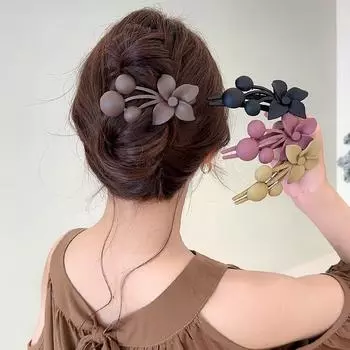 Новинка 2023 года, заколки для волос в стиле ретро, модные заколки с цветком, женские заколки для волос с конским хвостом, застежка для волос, аксессуары для волос, женские заколки для волос, головные уборы