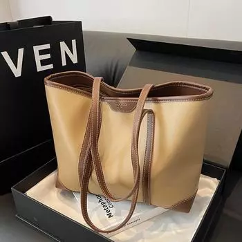 Новинка 2023 года, женская сумка большой вместимости, осенне-зимняя милая лесная сумка для отдыха, простая сумка на плечо, текстурированная дорожная сумка-тоут