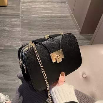 Новинка 2023 года, женская сумка в перекрестном стиле, женская сумка на одно плечо, сумка через плечо, маленькая сумка на цепочке, маленькая квадратная сумка 21x14x10cm белый