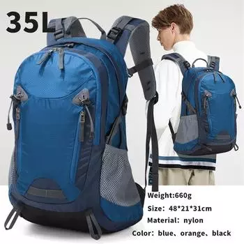 Новинка 2024 года, 35л, уличный рюкзак, сумка для кемпинга, альпинизма, водонепроницаемые рюкзаки для альпинизма и пешего туризма, спортивная сумка Molle, рюкзак для альпинизма 35L чёрный