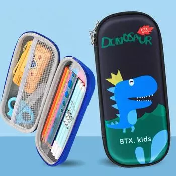 Новинка 2024 года, 3D трехмерный пенал для учащихся начальной школы, водонепроницаемый чехол с рисунком из искусственной кожи большой емкости, пенал из искусственной кожи розовая жемчужина