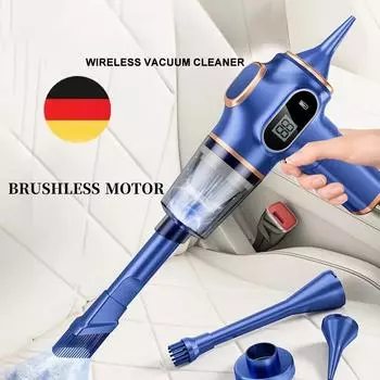 Новинка 2024 года, 5 в 1, беспроводной пылесос, автомобильный портативный робот-пылесос, ручной для офиса, автомобиля, бытовая техника 1 Pcs Filter чёрный