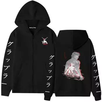 Новинка 2024 года, аниме персонаж, Баки, день борца, аниме, аниме, аниме, аниме, толстовки на молнии, толстовки для пар S