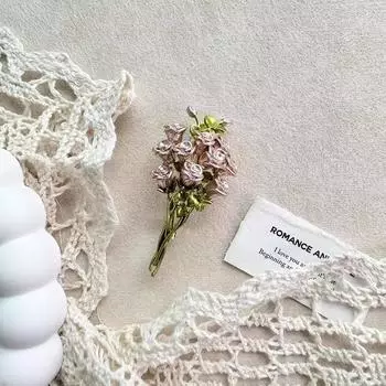 Новинка 2024 года, брошь с букетом роз, высококачественная пасторальная булавка для женщин, элегантные аксессуары для одежды