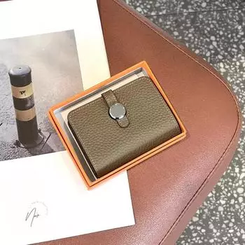 2025 Новые кошельки для монет из натуральной кожи для женщин, фирменный дизайн, мини-кошелек, превосходный чехол из телячьей кожи, держатель для карт, бумажник чёрный