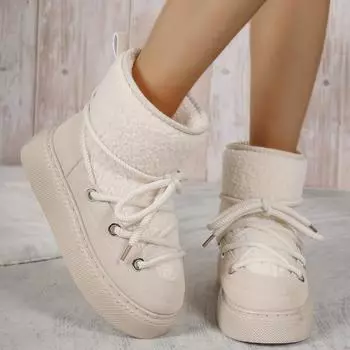 Новинка 2024 года, модные женские шерстяные зимние сапоги, женские зимние сапоги на плоской подошве, ботильоны, роскошные кожаные дизайнерские туфли на меху на низком каблуке 36 чёрный