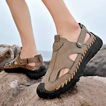 Новинка 2024 года, мужская кожаная обувь, мужская осенняя повседневная обувь, элитная модная кожаная обувь для отдыха с ручной строчкой 38 чёрный