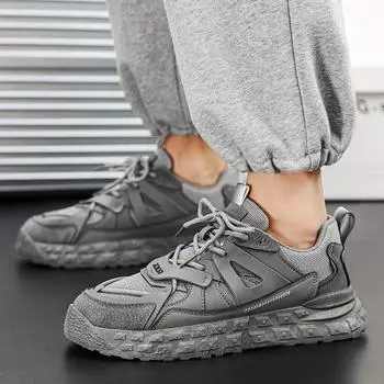 Новинка 2024 года, мужские кроссовки, дышащая уличная спортивная обувь, легкие кроссовки для мужчин, удобная спортивная тренировочная обувь 39 чёрный