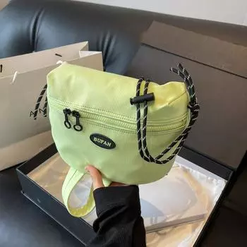 Новинка 2024 года, нейлоновые сумки-мессенджеры, модная сумка для пельменей для женщин, нейлоновая сумка через плечо, сумка в форме полумесяца подмышками, большие сумки на плечо чёрный