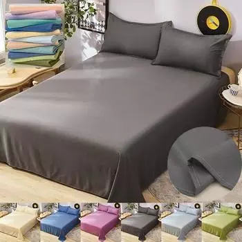 Новинка 2024 года, однотонная хлопковая простыня, плоские простыни, чехол для постельного белья, защита для кровати, наматрасник, простыня, одинарная, двойная 120cmx230cm Only a sheet