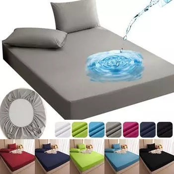 Новинка 2024 года, однотонный водонепроницаемый комплект постельного белья, простыня с защитной крышкой, покрывало для матраса, простыня для дома 80x200cm only a sheet