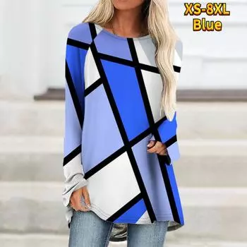 Новинка 2024 года, осенне-зимняя женская блузка с круглым вырезом, футболка с принтом одуванчика, ретро простой стильный пуловер с длинными рукавами, футболка L