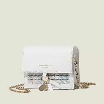 Новинка 2024 года, популярная маленькая сумка через плечо, женская простая сумка через плечо с цепочкой прилива для женщин чёрный