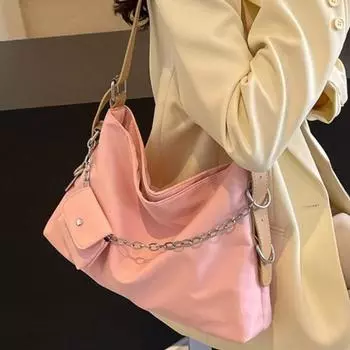 Новинка 2024 года, простая сумка высокого качества через границу, женская сумка на одно плечо, модная сумка через плечо большой вместимости